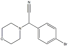 (4-ブロモフェニル)モルホリノアセトニトリル 化学構造式