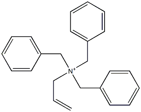 (2-プロペニル)トリベンジルアミニウム 化学構造式