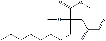 4-メチレン-2-オクチル-2-(トリメチルシリル)-5-ヘキセン酸メチル 化学構造式