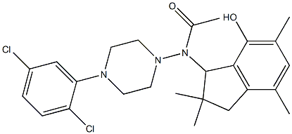  2,3-Dihydro-3-[[4-(2,5-dichlorophenyl)-1-piperazinyl]acetylamino]-2,2,5,7-tetramethyl-1H-inden-4-ol