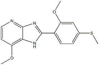 7-Methoxy-2-(2-methoxy-4-methylthiophenyl)-1H-imidazo[4,5-b]pyridine,,结构式