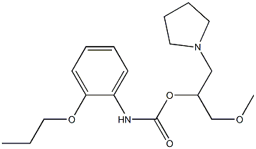 1-[2-(Methoxymethyl)-2-[[(2-propoxyphenyl)carbamoyl]oxy]ethyl]pyrrolidine,,结构式