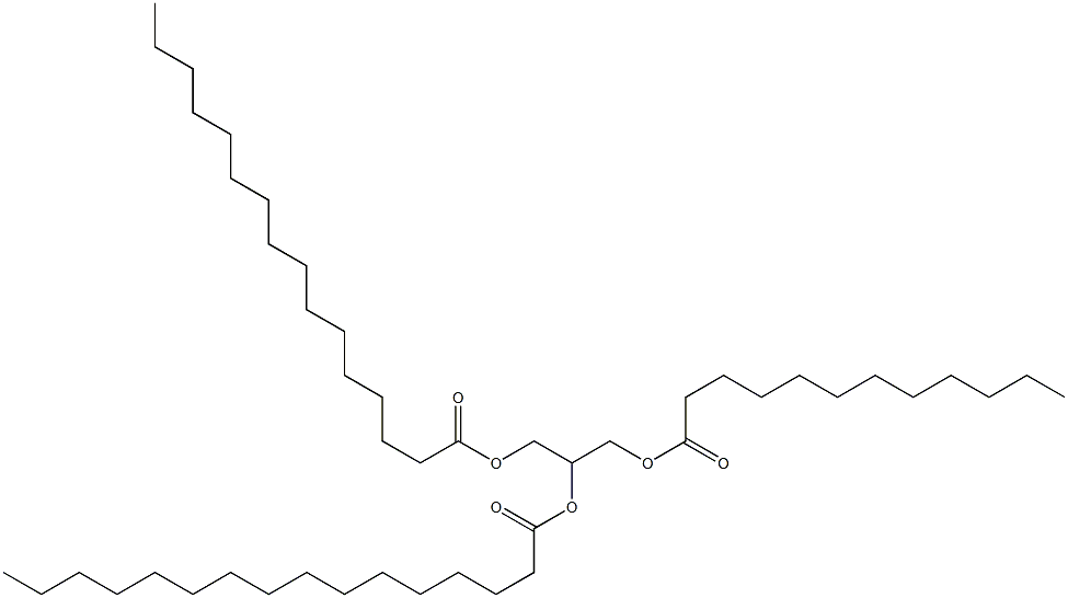(-)-1-O-Lauroyl-2-O,3-O-dipalmitoyl-D-glycerol,,结构式