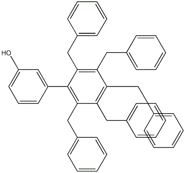 3-(2,3,4,5,6-ペンタベンジルフェニル)フェノール 化学構造式
