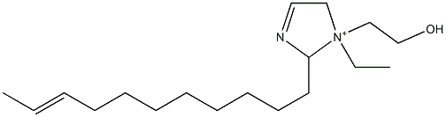 1-エチル-1-(2-ヒドロキシエチル)-2-(9-ウンデセニル)-3-イミダゾリン-1-イウム 化学構造式