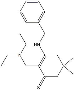 2-[(Diethylamino)methyl]-3-benzylamino-5,5-dimethyl-2-cyclohexene-1-thione