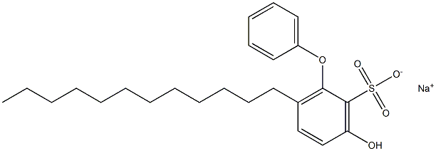 3-Hydroxy-6-dodecyl[oxybisbenzene]-2-sulfonic acid sodium salt,,结构式