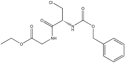 (-)-Cbz-3-クロロ-L-Ala-Gly-OEt 化学構造式