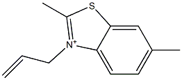 3-Allyl-2,6-dimethylbenzothiazolium Structure