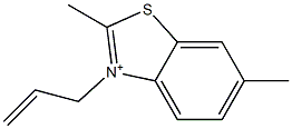 3-Allyl-2,6-dimethylbenzothiazolium 结构式