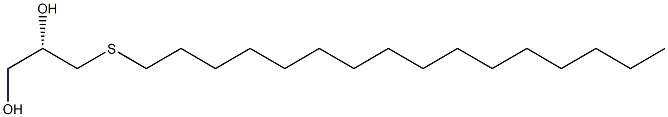 (S)-3-(ヘキサデシルチオ)-1,2-プロパンジオール 化学構造式