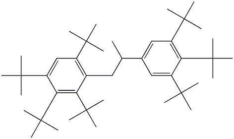 1-(2,3,4,6-Tetra-tert-butylphenyl)-2-(3,4,5-tri-tert-butylphenyl)propane Structure