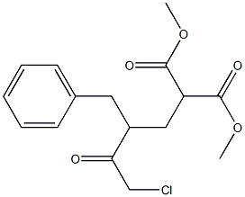2-(2-Benzyl-3-oxo-4-chlorobutyl)propanedioic acid dimethyl ester Struktur
