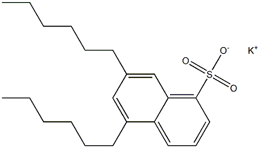 5,7-Dihexyl-1-naphthalenesulfonic acid potassium salt Struktur