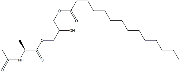 1-[(N-Acetyl-L-alanyl)oxy]-2,3-propanediol 3-tetradecanoate Structure
