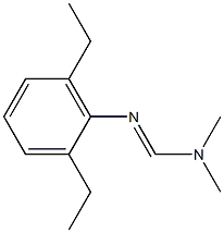 N2-(2,6-ジエチルフェニル)-N1,N1-ジメチルホルムアミジン 化学構造式
