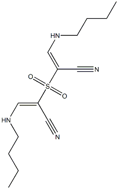 2,2'-Sulfonylbis[(E)-3-butylaminopropenenitrile] Structure