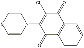 2-[[3,4-Dihydro-2H-1,4-thiazin]-4-yl]-3-chloro-1,4-naphthoquinone,,结构式