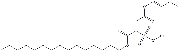 2-(Sodiosulfo)succinic acid 1-pentadecyl 4-(1-butenyl) ester Structure
