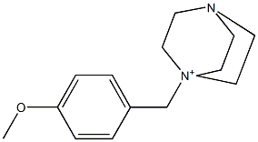 1-(4-Methoxybenzyl)-1-azonia-4-azabicyclo[2.2.2]octane 结构式