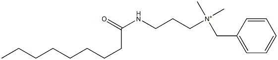 N-Benzyl-N-[3-[(1-oxononyl)amino]propyl]dimethylaminium Struktur