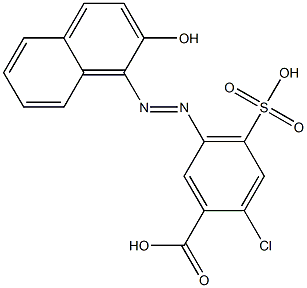 2-Chloro-5-(2-hydroxy-1-naphtylazo)-4-sulfobenzoic acid Structure