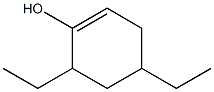 4,6-Diethyl-1-cyclohexen-1-ol Struktur