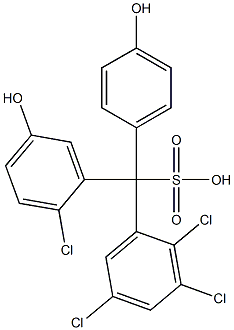 (2-Chloro-5-hydroxyphenyl)(2,3,5-trichlorophenyl)(4-hydroxyphenyl)methanesulfonic acid Structure