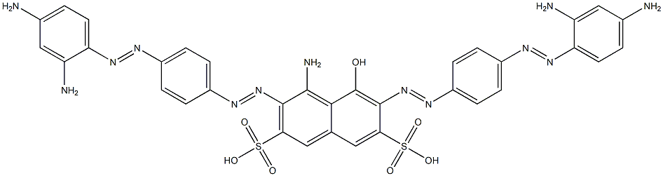 4-Amino-3,6-bis[[4-[(2,4-diaminophenyl)azo]phenyl]azo]-5-hydroxy-2,7-naphthalenedisulfonic acid Structure