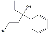 [S,(-)]-3-フェニル-1,3-ペンタンジオール 化学構造式