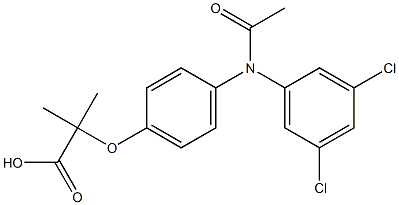 2-[4-(3,5-Dichlorophenylacetylamino)phenoxy]-2-methylpropionic acid 结构式