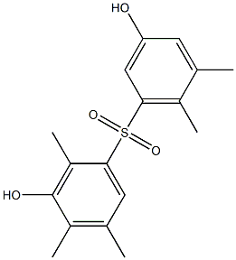 3,3'-Dihydroxy-2,4,5,5',6'-pentamethyl[sulfonylbisbenzene] Structure