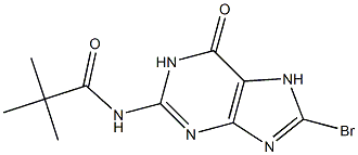 8-Bromo-N2-pivaloylguanine Struktur