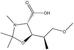 (4S,5R)-2,2,3-Trimethyl-5-[(1R)-2-methoxy-1-methylethyl]-4-oxazolidinecarboxylic acid Structure