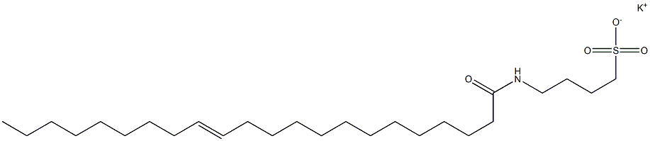 4-[[(E)-1-オキソ-13-ドコセン-1-イル]アミノ]-1-ブタンスルホン酸カリウム 化学構造式