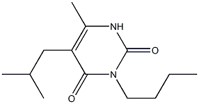 3-Butyl-6-methyl-5-(2-methylpropyl)uracil Struktur