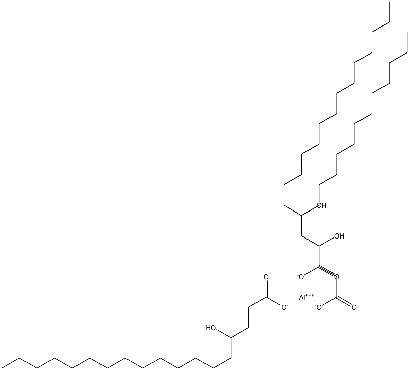 Tris(4-hydroxyoctadecanoic acid)aluminum salt,,结构式
