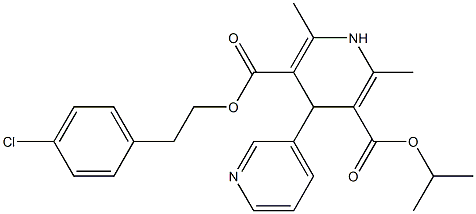 1,4-Dihydro-2,6-dimethyl-4-(3-pyridyl)pyridine-3,5-dicarboxylic acid 3-isopropyl 5-(4-chlorophenethyl) ester