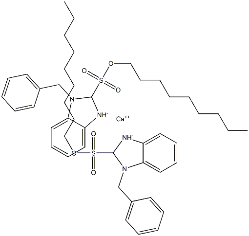 Bis(1-benzyl-2,3-dihydro-2-nonyl-1H-benzimidazole-2-sulfonic acid)calcium salt,,结构式