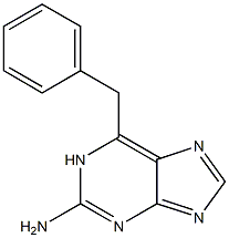 6-Benzyl-2-amino-1H-purine Struktur
