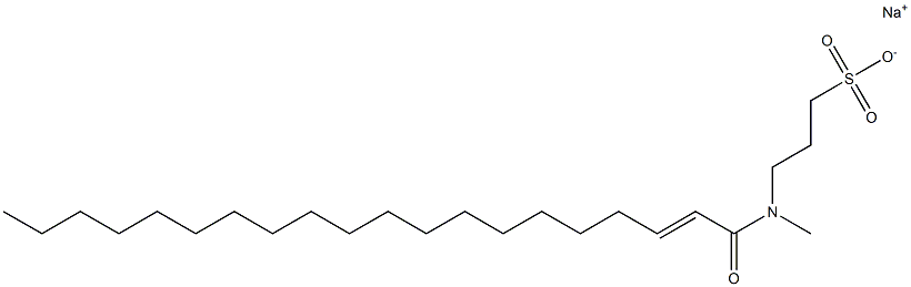 3-[N-(2-イコセノイル)-N-メチルアミノ]-1-プロパンスルホン酸ナトリウム 化学構造式