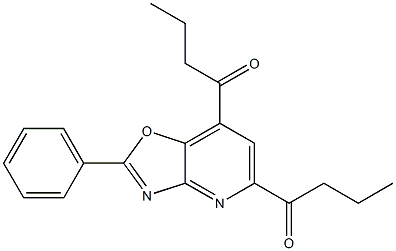 2-(Phenyl)-5,7-dibutanoyloxazolo[4,5-b]pyridine Struktur