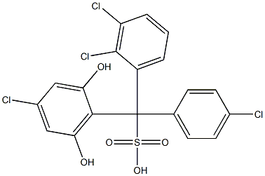 (4-Chlorophenyl)(2,3-dichlorophenyl)(4-chloro-2,6-dihydroxyphenyl)methanesulfonic acid 结构式