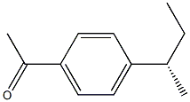 (-)-4'-[(S)-sec-ブチル]アセトフェノン 化学構造式