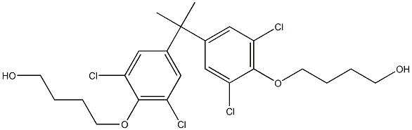 4,4'-[Isopropylidenebis(2,6-dichloro-4,1-phenyleneoxy)]bis(1-butanol) Structure