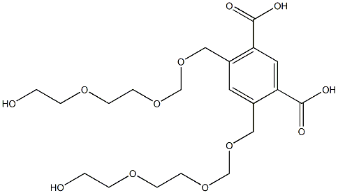 4,6-Bis(9-hydroxy-2,4,7-trioxanonan-1-yl)isophthalic acid Structure