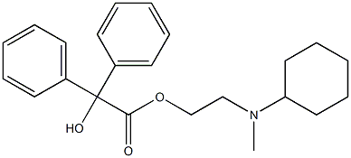 ベンジル酸2-(シクロヘキシルメチルアミノ)エチル 化学構造式