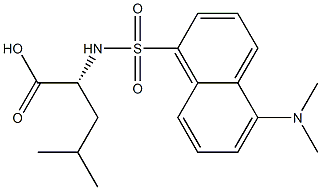 (2R)-2-(5-Dimethylamino-1-naphtylsulfonylamino)-4-methylpentanoic acid,,结构式