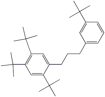 1-(2,4,5-Tri-tert-butylphenyl)-3-(3-tert-butylphenyl)propane,,结构式