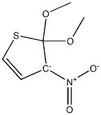 3-ニトロ-2,3-ジヒドロ-2,2-ジメトキシチオフェン-3-イド 化学構造式